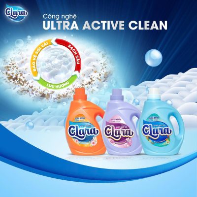 Công nghệ Ultra Active Clean - làm sạch sâu, bảo vệ từng sợi vải.