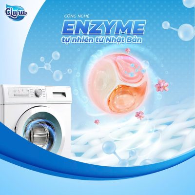 Công nghệ Enzyme tự nhiên từ Nhật Bản – Đánh bay vết bẩn cứng đầu & ức chế vi khuẩn, nấm mốc trên quần áo.