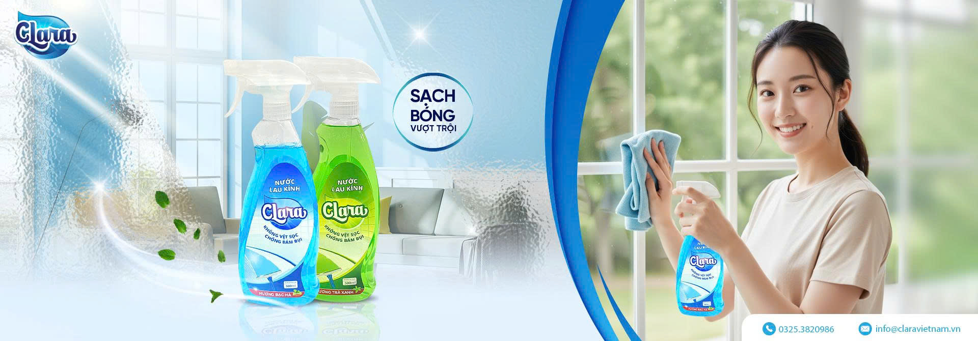 Nước lau kính Clara